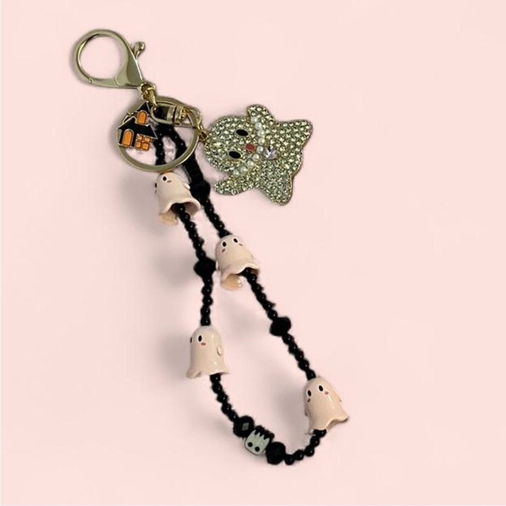 Crystal Ghostie Keychain/ Purse Charm - Picture 2 of 2